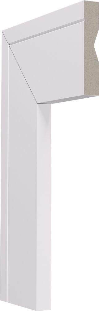 Guarnição Poliestireno 2,40x7cm 3612 Gn Frisa Branco Málaga