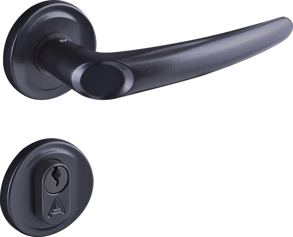 Fechadura Externa Joy Roseta Preto Fosco 40mm 083571 2600/63 Aliança