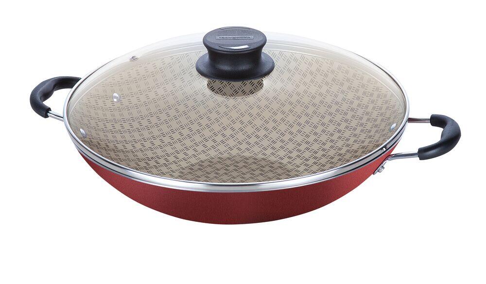 Wok Alumínio 36cm Paris Vermelho Tramontina