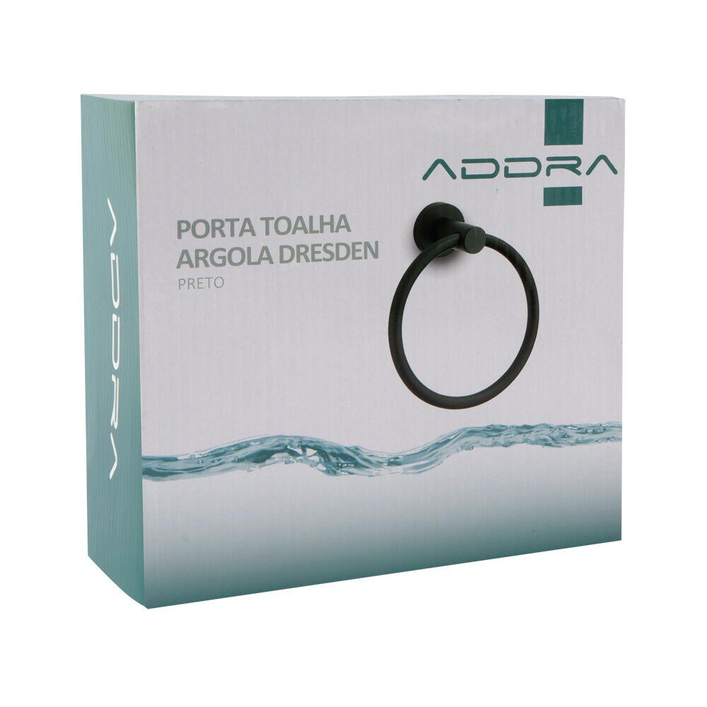 Porta Toalha Argola Lyn Preto Addra