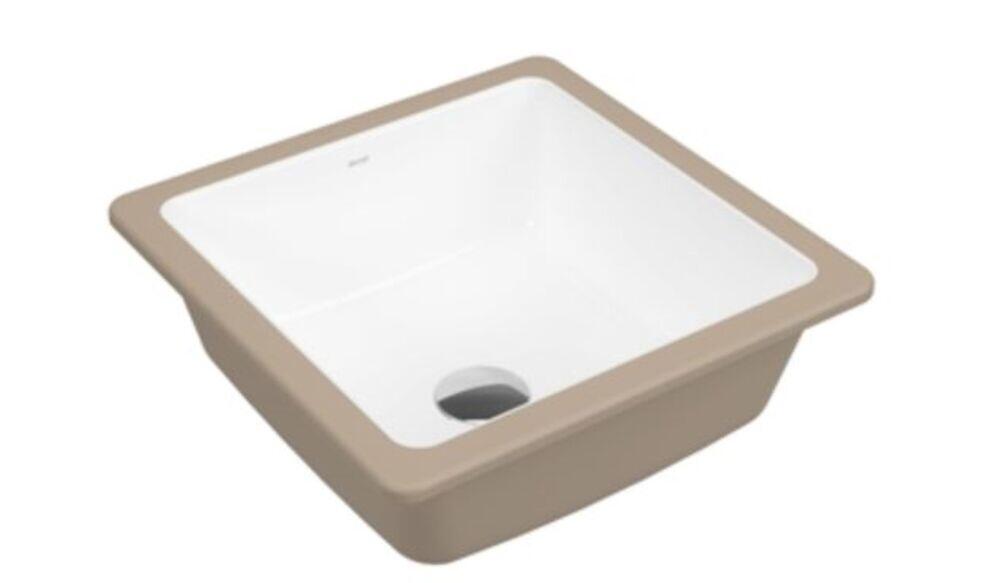 Cuba para Banheiro de Sobrepor Louça Quadrada Branco 37cm Docol