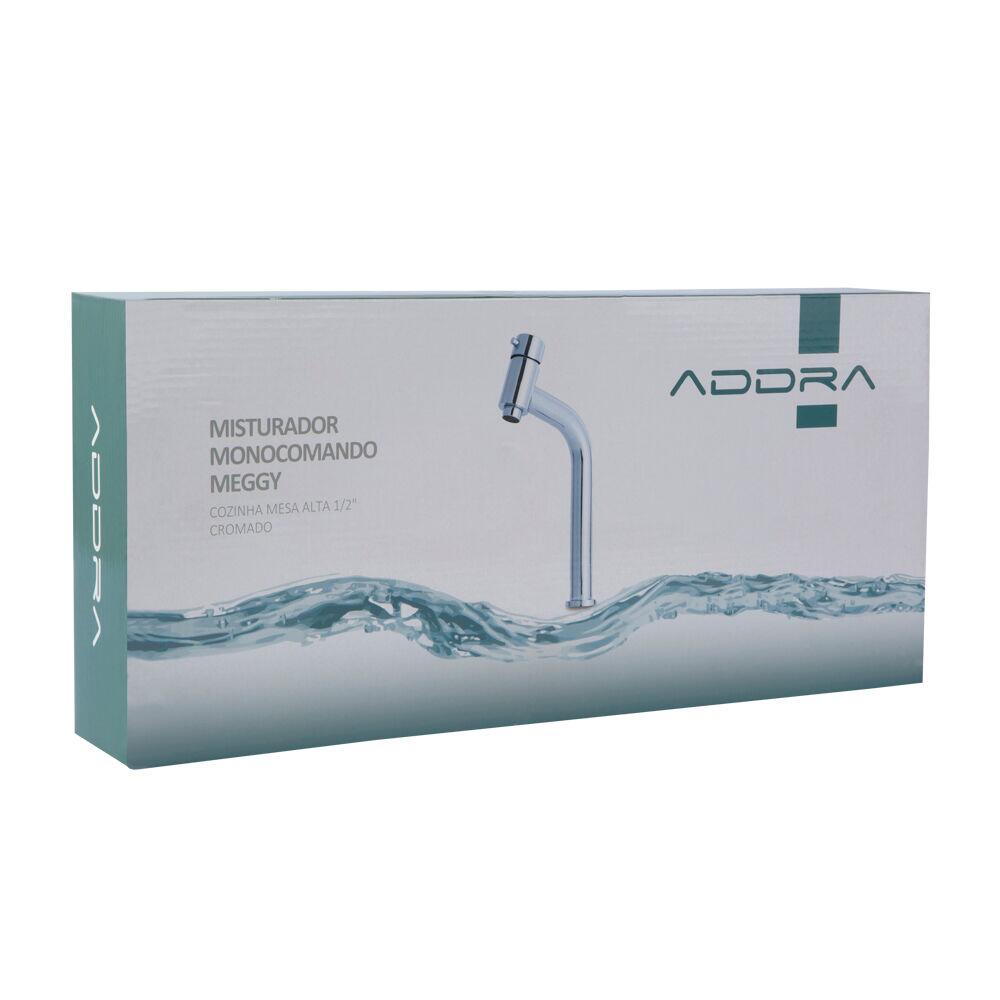 Torneira Misturador Monocomando para Cozinha de Mesa Bica Alta 1/2'' Sisu Cromado Addra