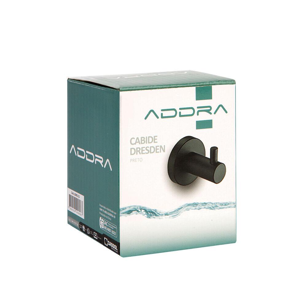 Cabide para Banheiro  Lyn Preto Addra