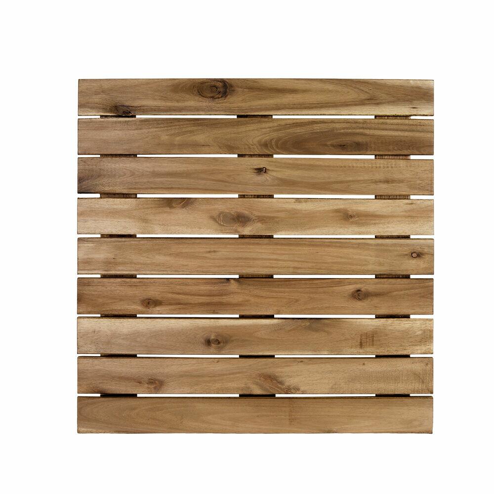 Deck Madeira Lejiane 9 Ripas Natural Fosco 50x50x2,4cm Fascino