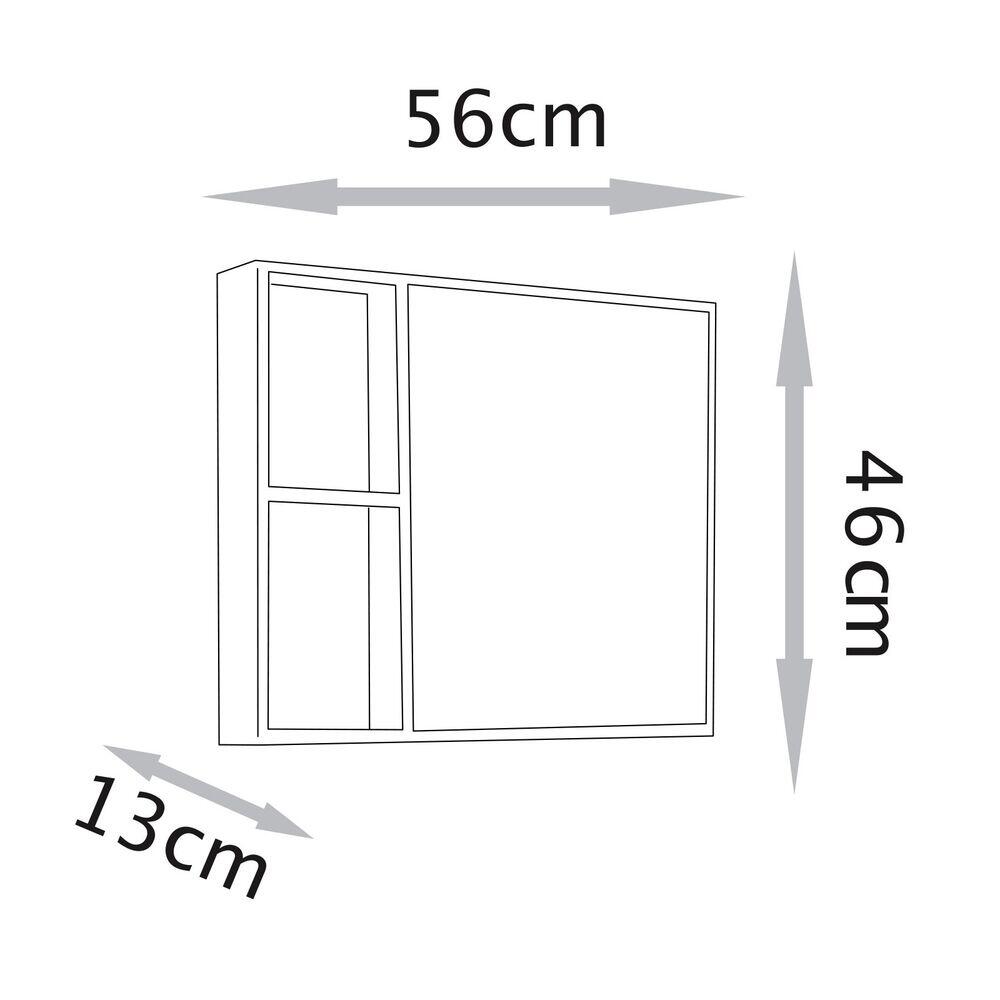 Espelheira para Banheiro MDF/MDP Stillo Chumbo 56cm C-Linea