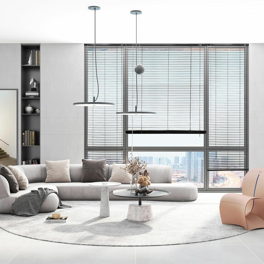 Persiana Horizontal Alumínio 140x160cm Etincelle Preto Diagonal
