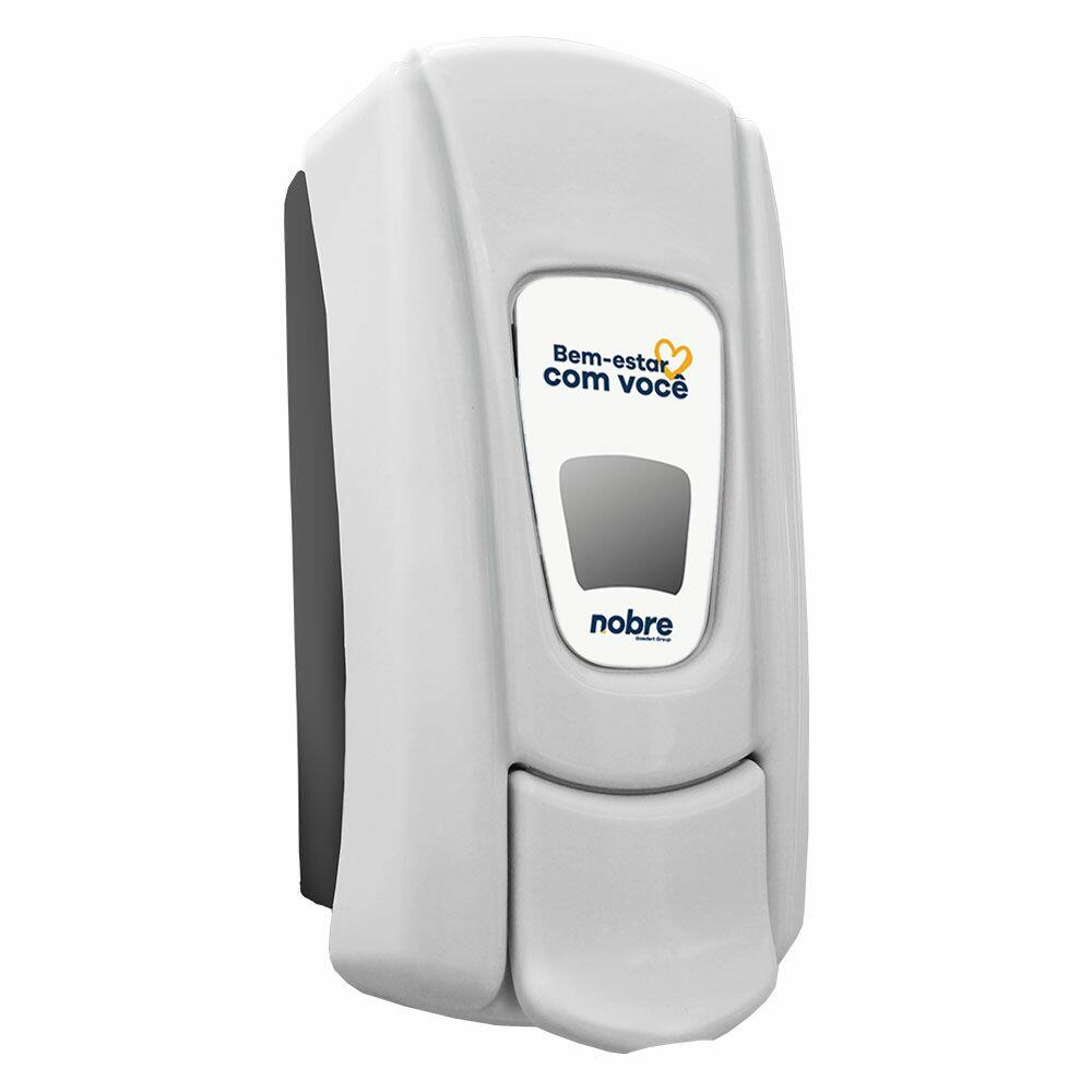 Dispenser 800ml para Sabonete Liquido Cinza Branco Goedert