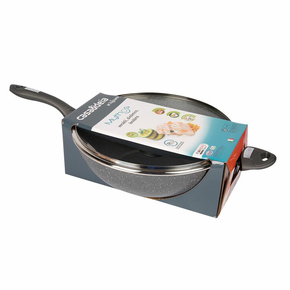 Panela Wok 32cm Mythos Cinza Tognana