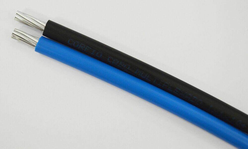 Cabo Multiplexado 10mm Triplex 1kv 90°c Preto Azul Corfio