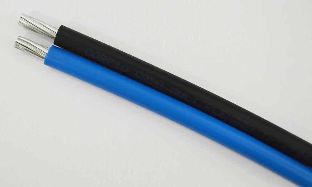 Cabo Multiplexado 16mm Triplex 1kv 90°c Preto Azul Corfio