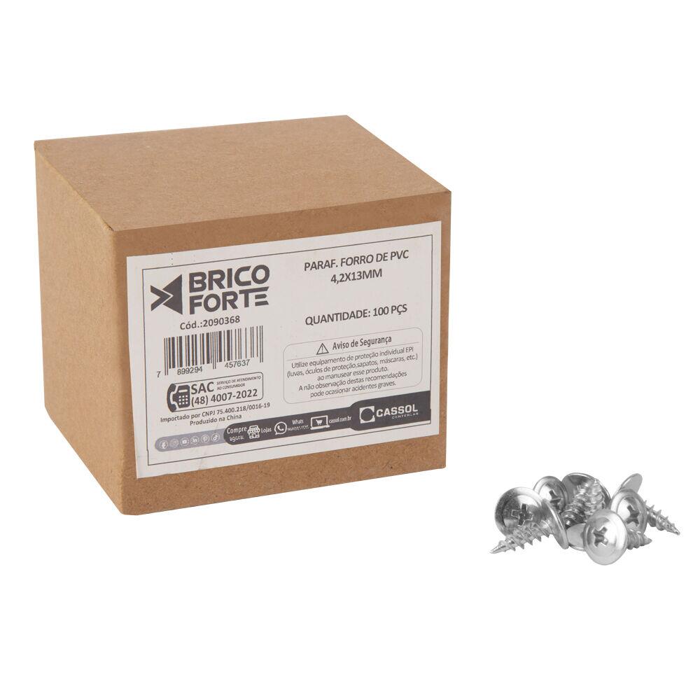 Parafuso Forro de PVC 4,2x13mm 100pcs Brico Forte