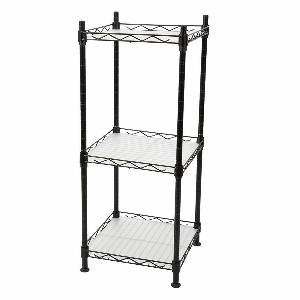 Estante Aço 73x30x30cm Madrid Preto 3prat Casa&Ideia