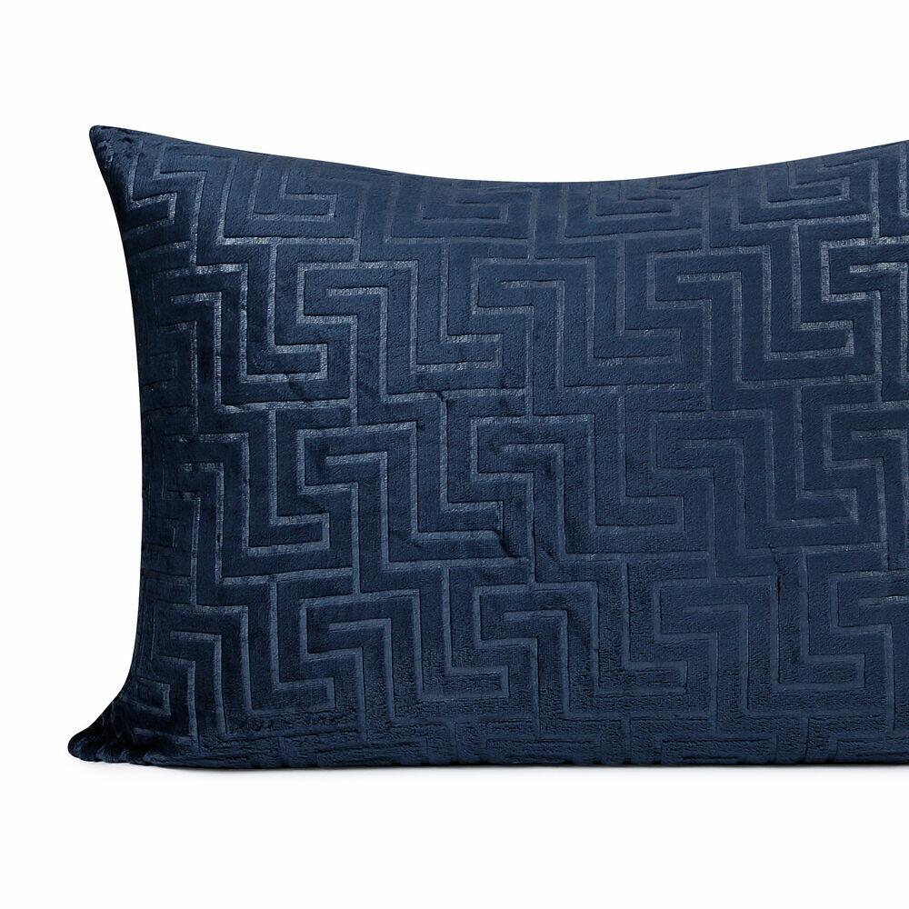 Jogo de Cama Solteiro 2pcs Texturizado Azul Profundo Microfibra Atlântica