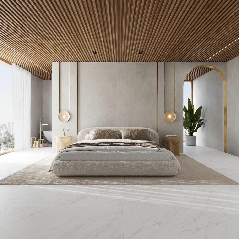 Porcelanato Alpe White Extra Retificado Acetinado 60x120 Roca