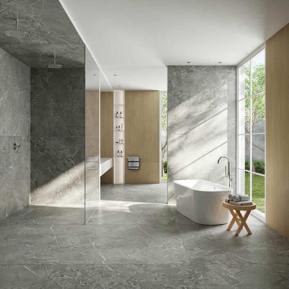 Porcelanato Arcano Silver Retificado Rústico 120x120 Roca