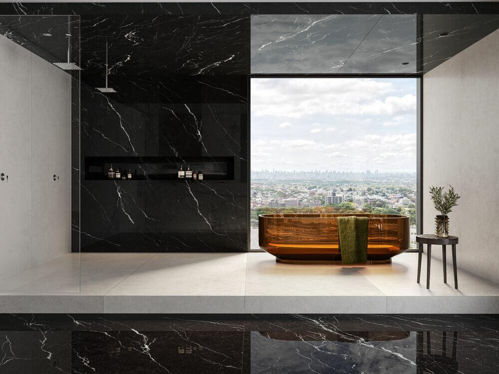Porcelanato Nero Marquina Preto Retificado Polido 120x250 Roca