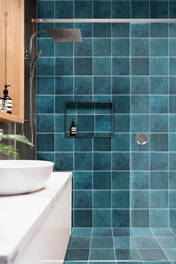Porcelanato Hijau Azul Bold Brilhante 20x20 Gabriella