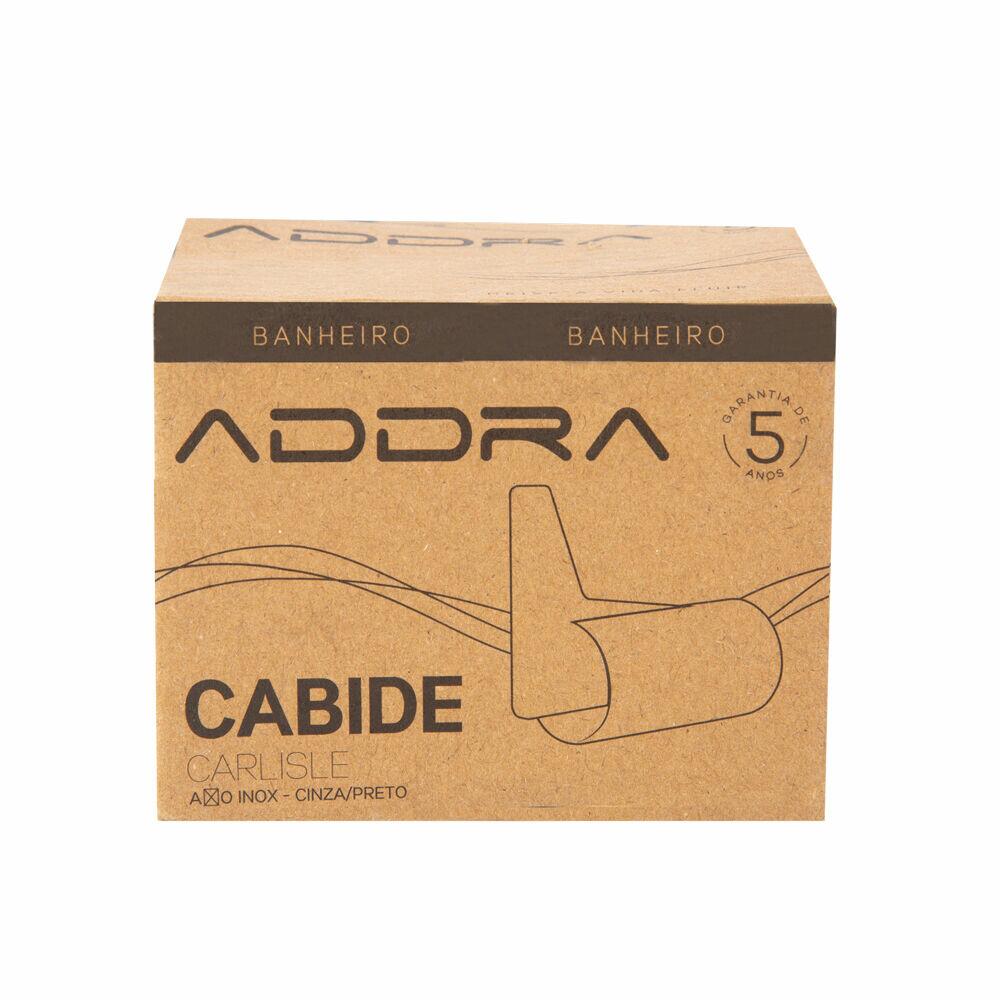 Cabide para Banheiro  Carlisle Cinza/Preto Addra