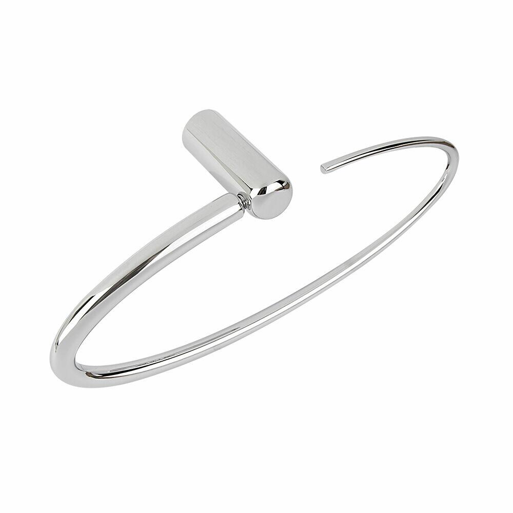 Porta Toalha Argola 24cm Copenhaga Cromado Addra