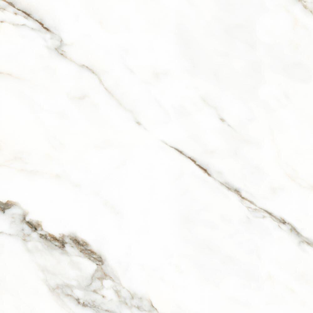 Piso Cerâmico Heze Mal74060r Branco Marrom Retificado Polido 74x74 Incefra