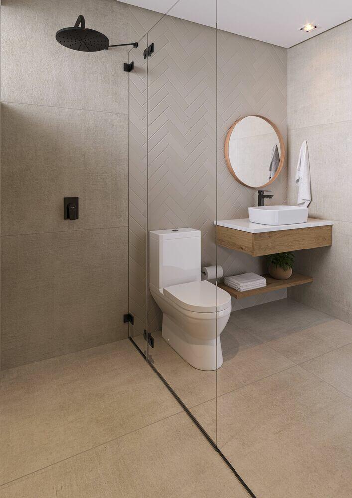 Porcelanato Poa Gris Retificado Cimento 84x84 Eliane