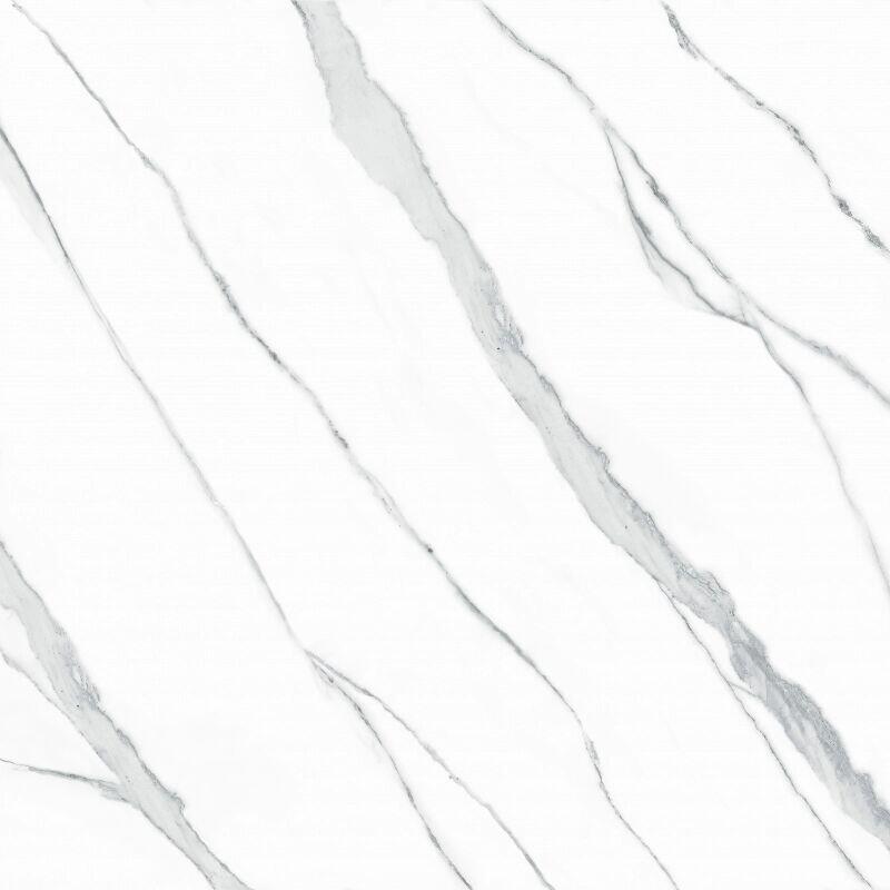 Piso Cerâmico Verano Rondon Branco Marmorizado Bold Brilhante 60,5x60,5 Ilhabella