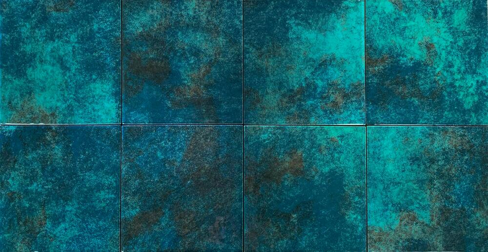 Porcelanato Pd15/509 Verde Escuro Bold Brilhante 15x15 Gabriella
