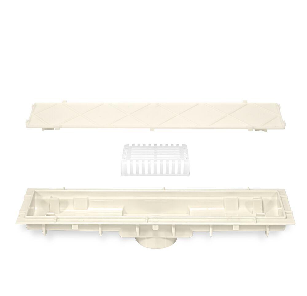 Ralo Linear 25,3x4,5x3,8cm Branco Multicerto