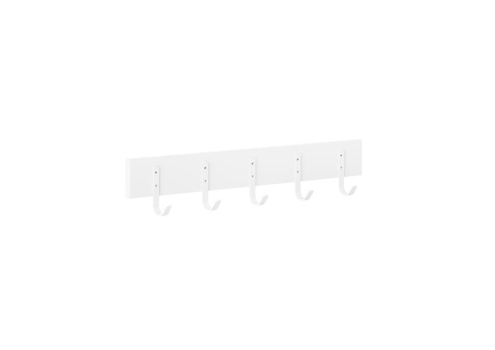 Cabideiro de Porta e Parede 5 Ganchos Branco Prat-k