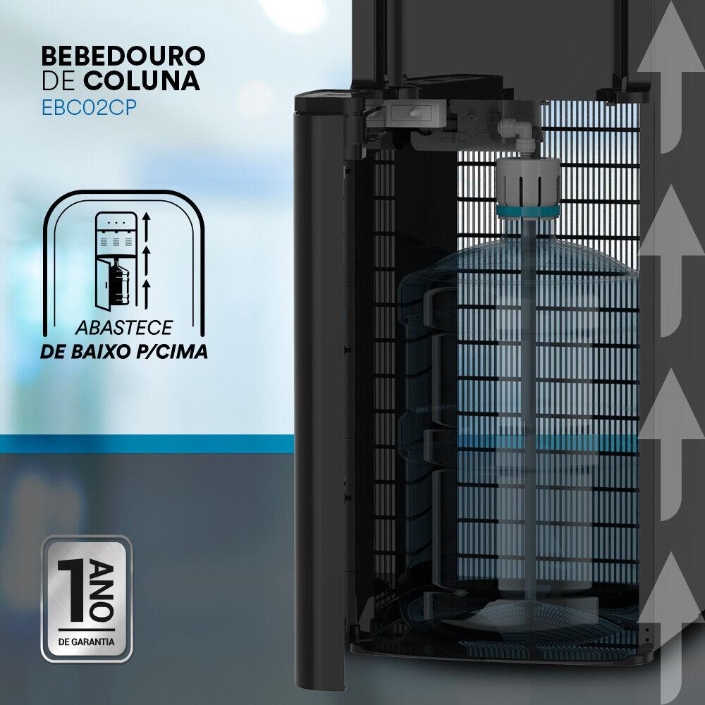 Bebedouro Refrigerador Coluna 20l Ebc02pc Preto 127v Eos