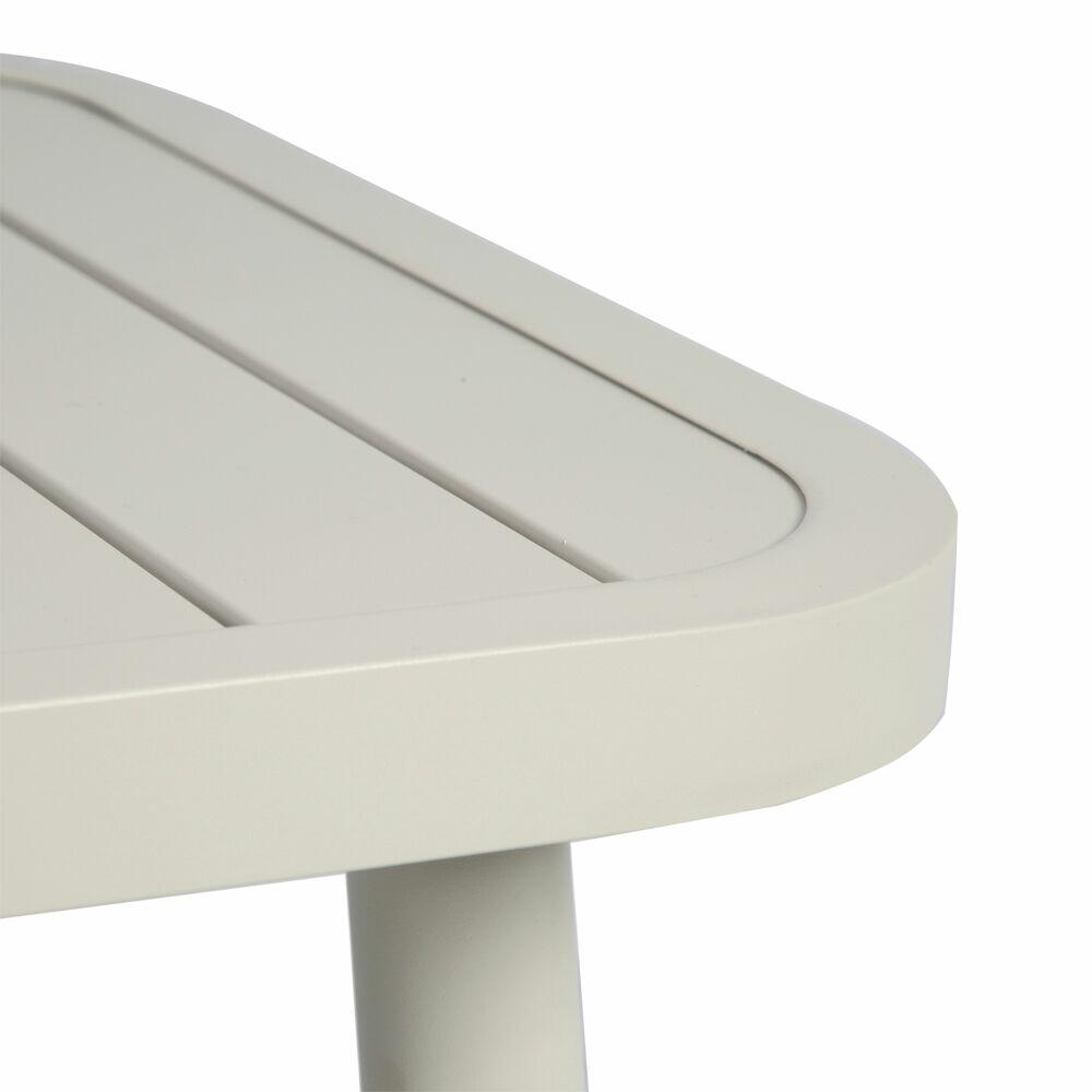 Conjunto para Jardim Armação Mesa e Poltronas 3 Peças Cinza Alumínio Fascino