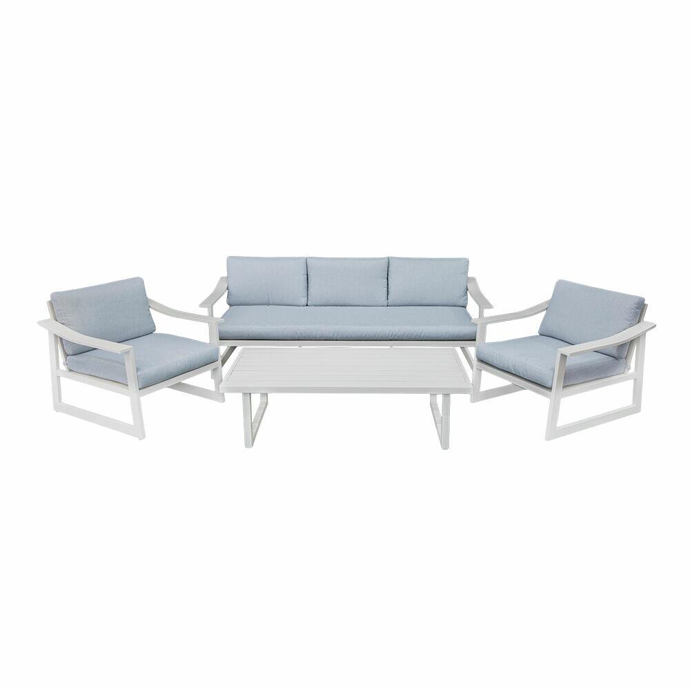 Conjunto de Jardim Alumínio 4 Peças Siena Cinza Fascino