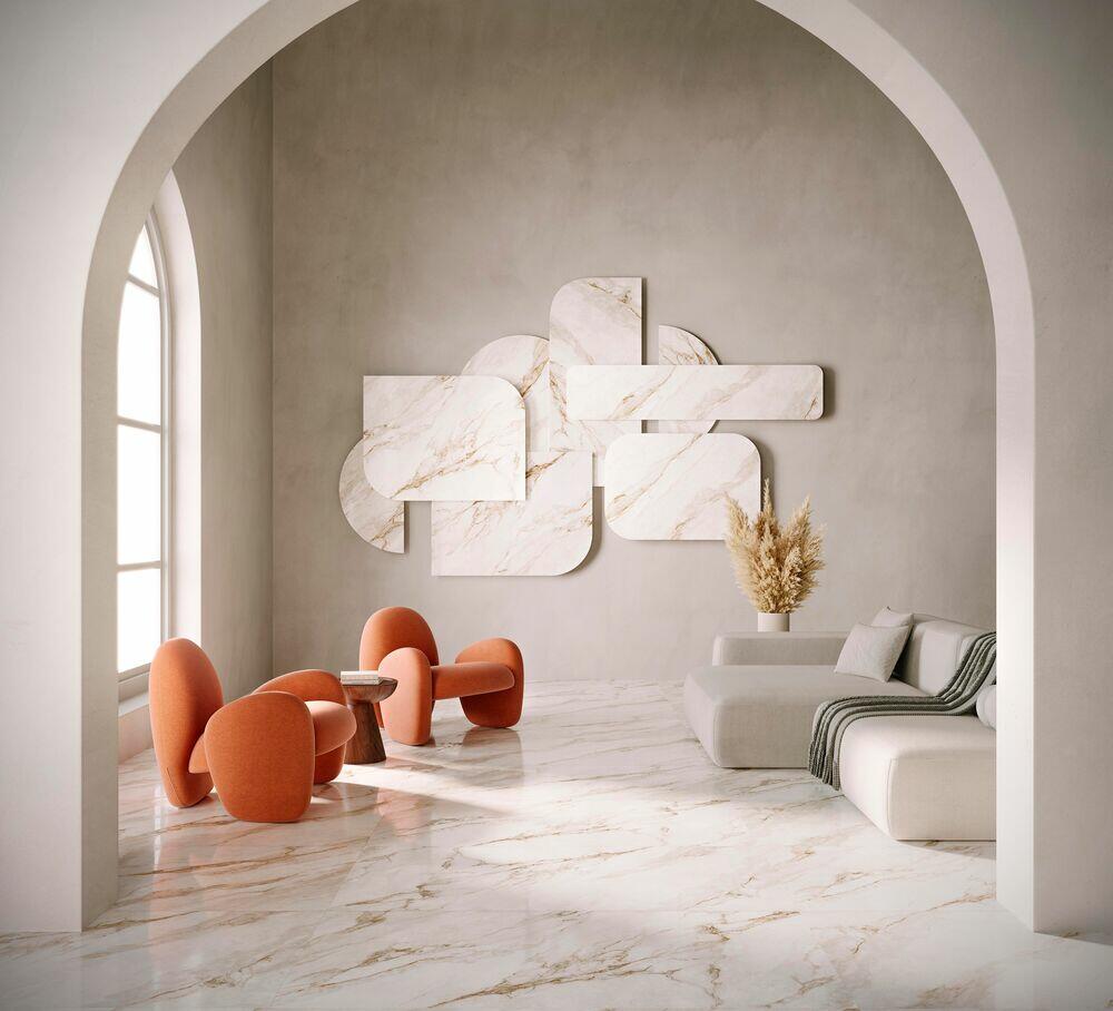 Porcelanato Marmo Perla Lux Retificado Polido 120x120 Biancogres