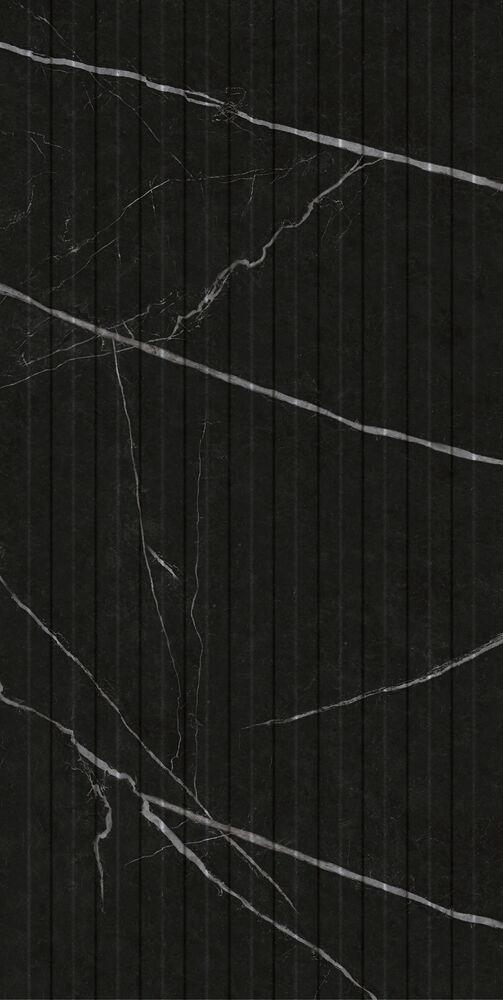 Revestimento Parede Ripa Marmo Nero Retificado Acetinado 45x90 Biancogres