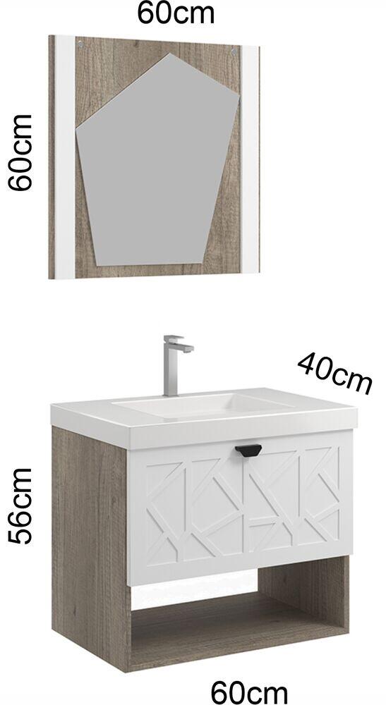 Espelheira para Banheiro Barrique Davos 60cm C-Linea