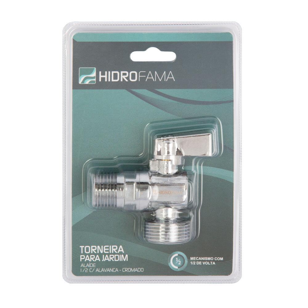 Torneira para Jardim 1/2x3/4 Com Alavanva Cromado Hidrofama