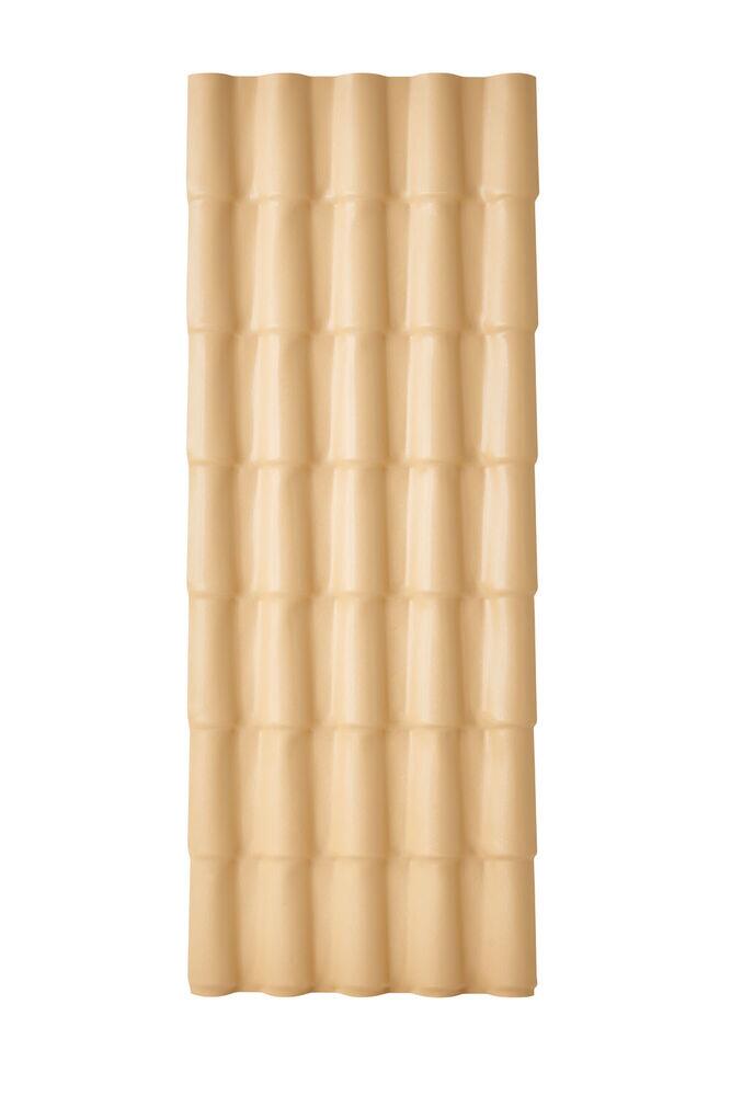 Telha PVC 0,86x2,30mx2mm Colonial Marfim Tubozan