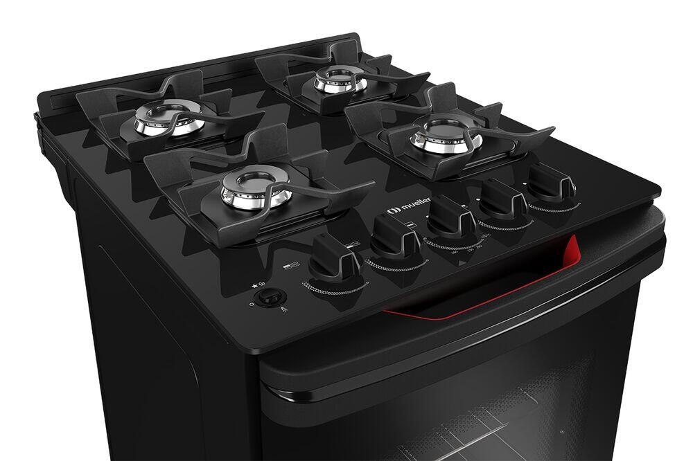 Fogão Piso 4bc Mfv4bf Preto Bivolt Mueller