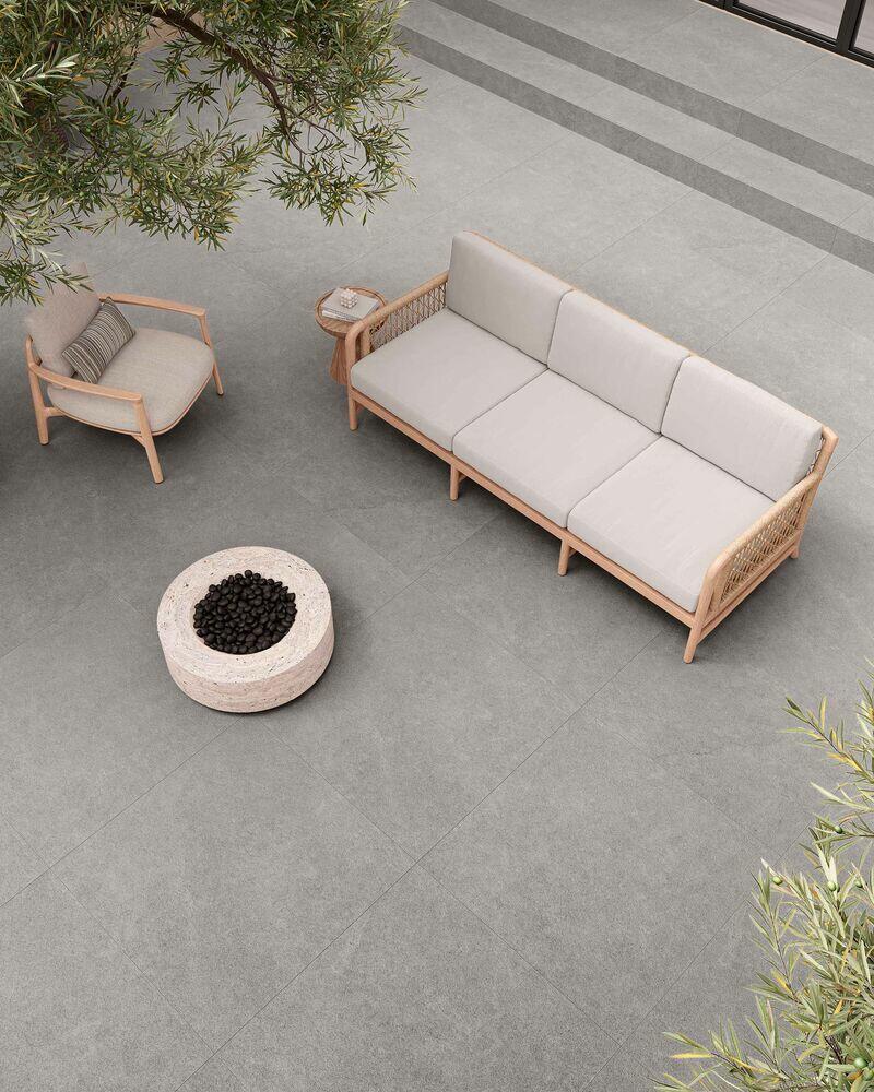 Porcelanato Dorcia Satin Grafite Retificado Acetinado 100x100 Biancogres
