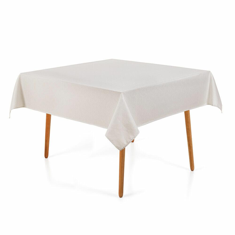 Toalha Mesa Caetano Branco 180x180cm Karsten