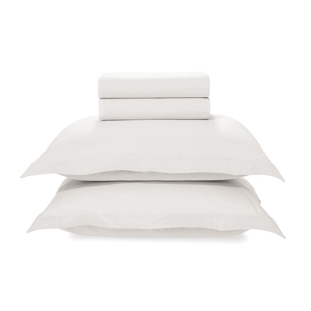 Jogo de Cama Casal 200 Fios Branco Karsten