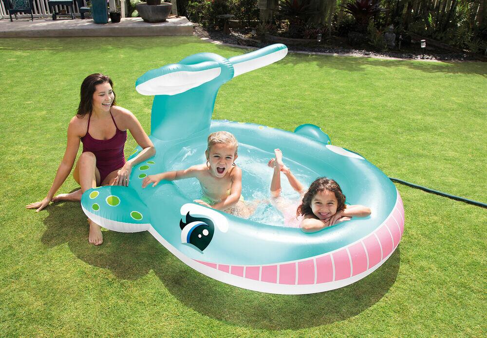 Piscina Infantil Inflável Baleia Splash Azul 200l Intex