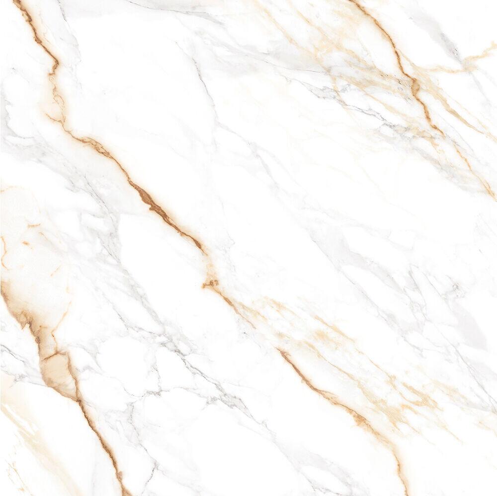 Piso Cerâmico Oro Realle Marmorizado Retificado Polido 82x82 Ilhabella