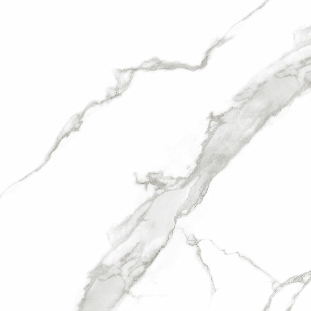 Piso Cerâmico R70631 Branco Cinza Retificado Acetinado 70x70 Ilhabella