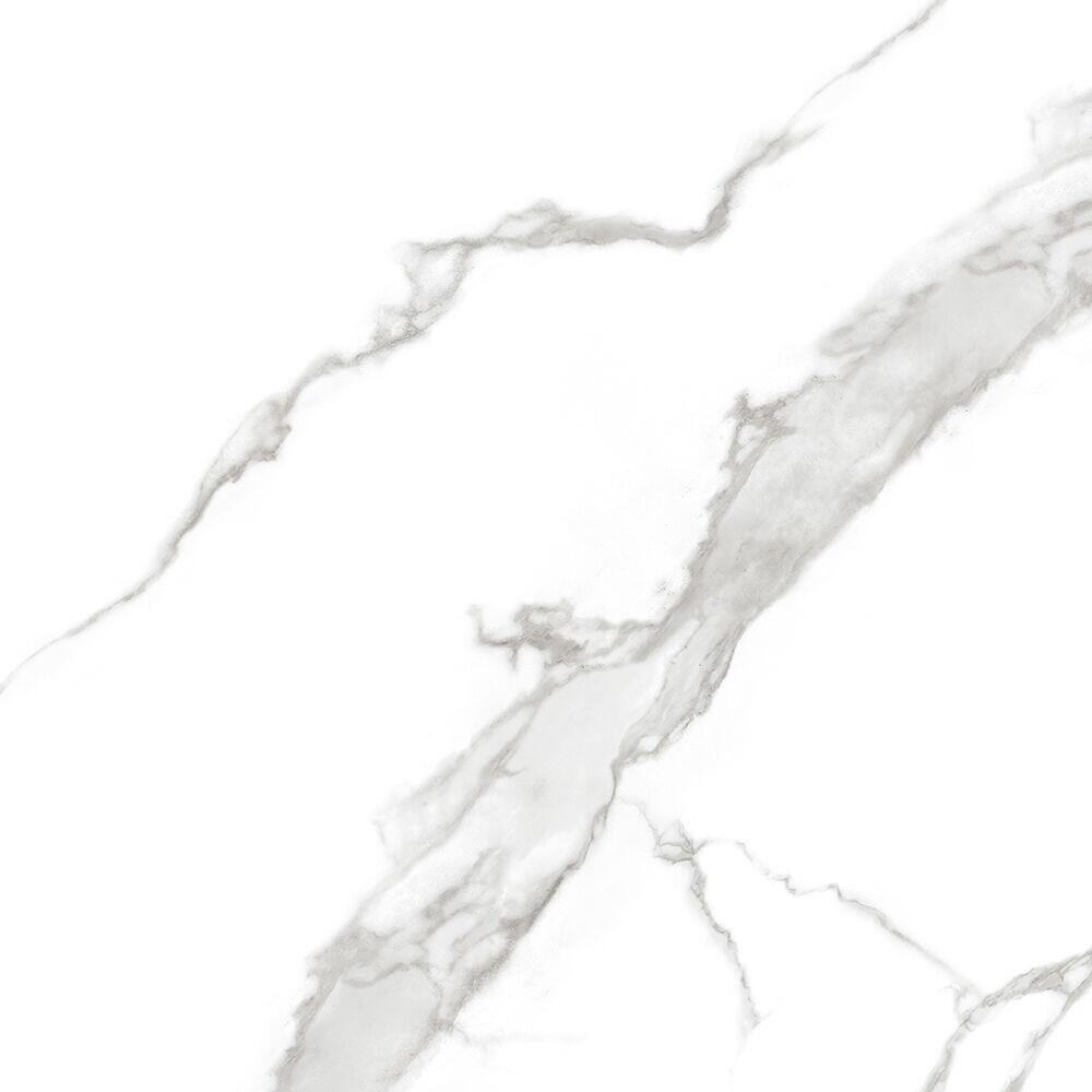Piso Cerâmico Pr70671 Branco Cinza Retificado Polido 70x70 Ilhabella