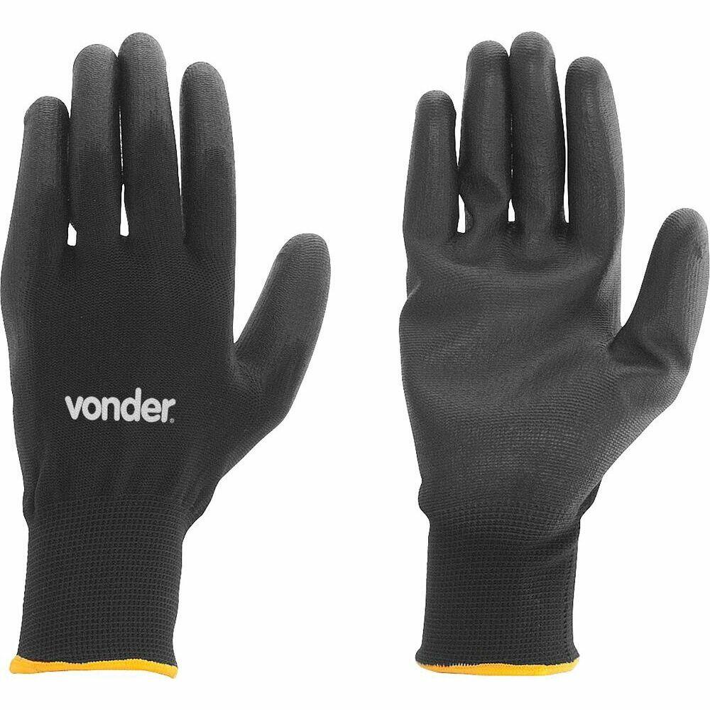 Luva Poliéster Preto Vonder