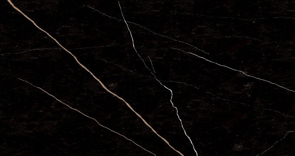 Piso Cerâmico Marmo Imperial Preto Brilho Retificado Polido 61x116 Ilhabella