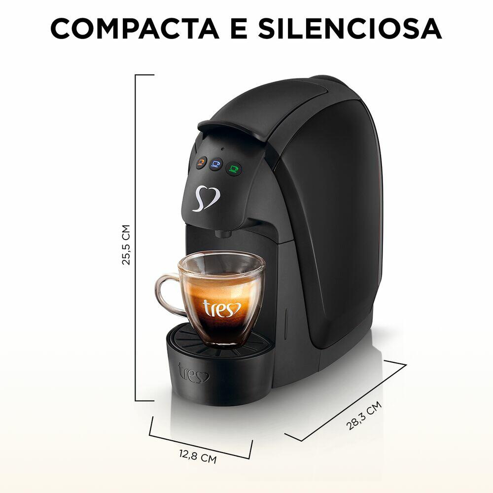 Cafeteira Espresso Luna Preto 220v - TRES 3 Corações