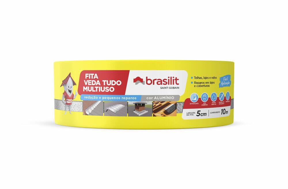 Fita Auto-adesiva Veda Tudo Alumínio 5cmx10mx7mm Quartzolit