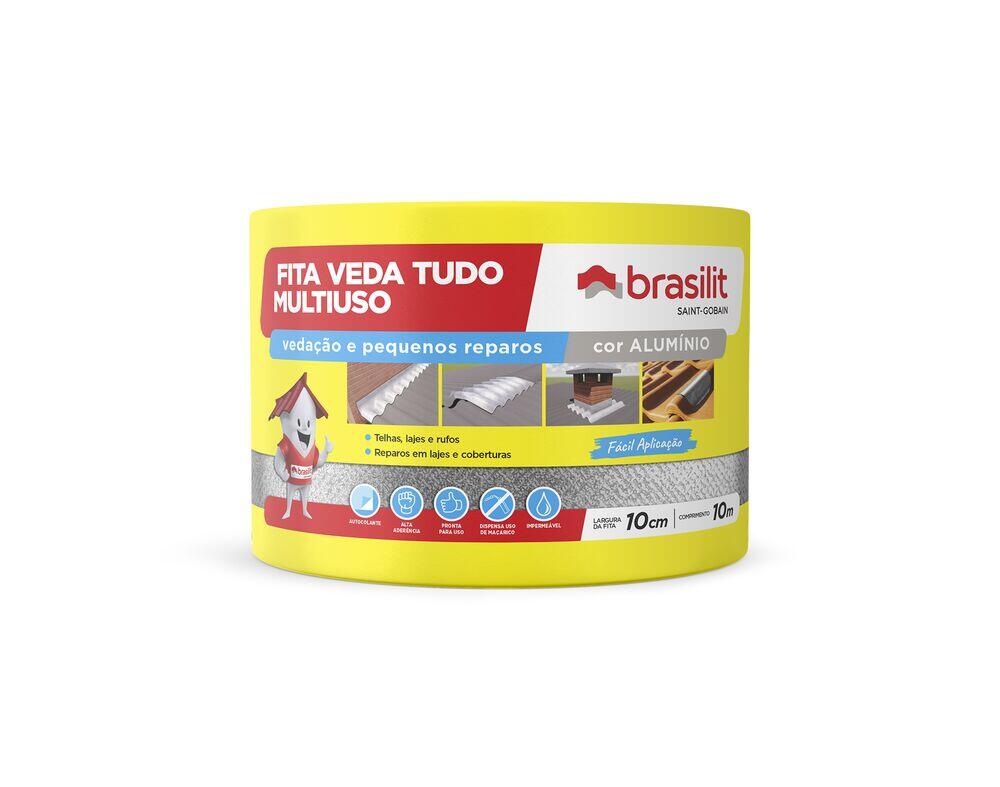 Fita Auto-adesiva  Veda Tudo Alumínio 10cmx10mx7mm Quartzolit